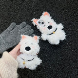 Cute Plush West Highland Terrier Dog Phone Case For IPhone