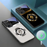 Dragon Head Pattern Magnetic Anti-Drop Liquid Glass Case for Samsung
