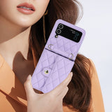Stylish Quilted Crossbody Card Holder Leather Case for Samsung