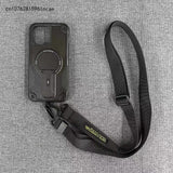 Outdoor Sports Long Strap Crossbody Magnetic Bracket Case for iPhone