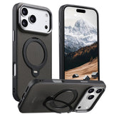Leather Magnetic Charging Rotatable Kickstand Case for iPhone
