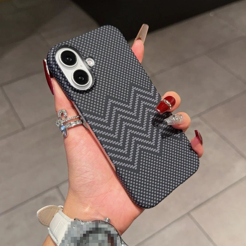 Ultra Thin Carbon Fiber Pattern Magnetic Case For iPhone