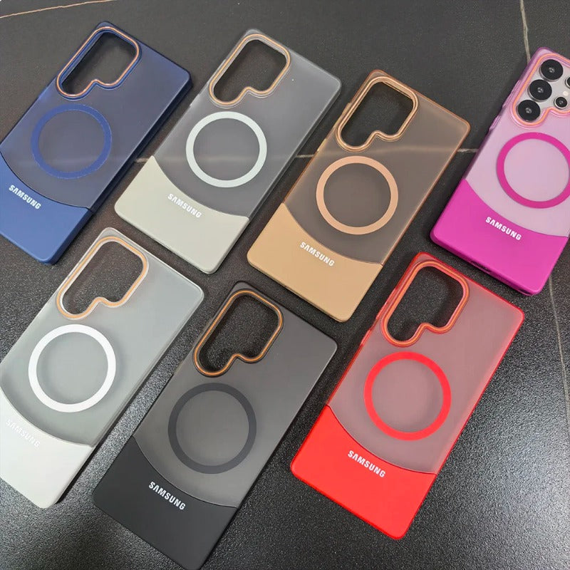 2 IN 1 Splicing Matte Magnetic Case For Samsung