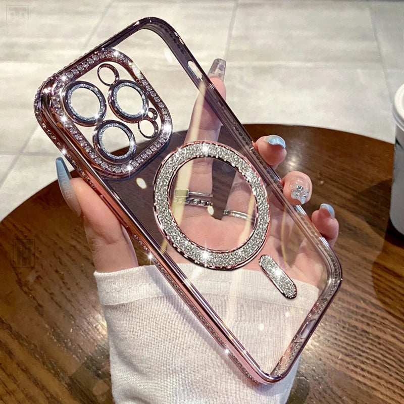 New Glitter Diamond Magnetic Case For iPhone