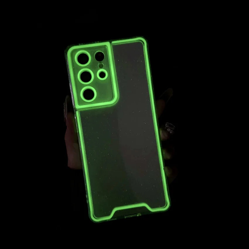 Luxury Luminous Neon Transparent Soft Case For Samsung