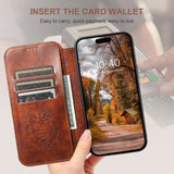 Leather Flip Cover Wallet Card Holder Magnetic Phone Case for iPhone