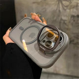 Magnetic Camera Protection Flip Stand Phone Case for iPhone