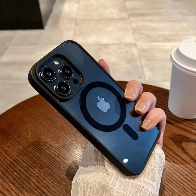 Magnetic Adsorption Acrylic Anti-Drop Frosted Phone Case for IPhone