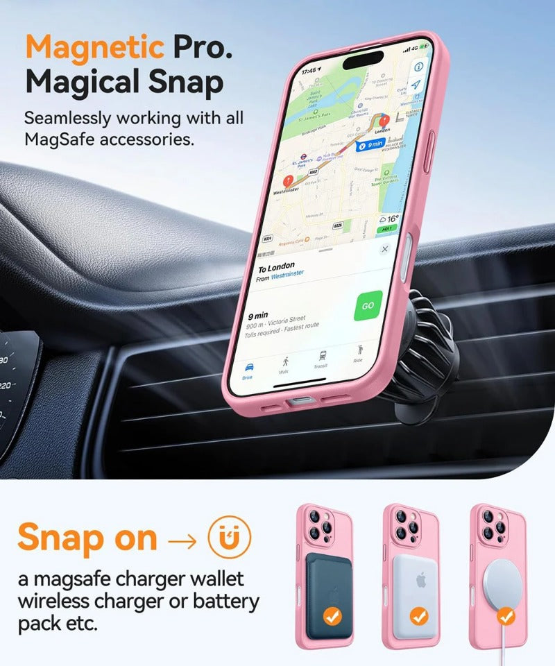 Luxury Transparent Candy Color Matte Magnetic Case For iPhone