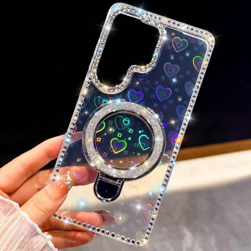 Rhinestone Glitter Transparent Phone Case for Samsung