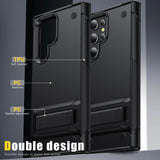 Heavy Duty Armor Shockproof Stand Phone Case For Samsung