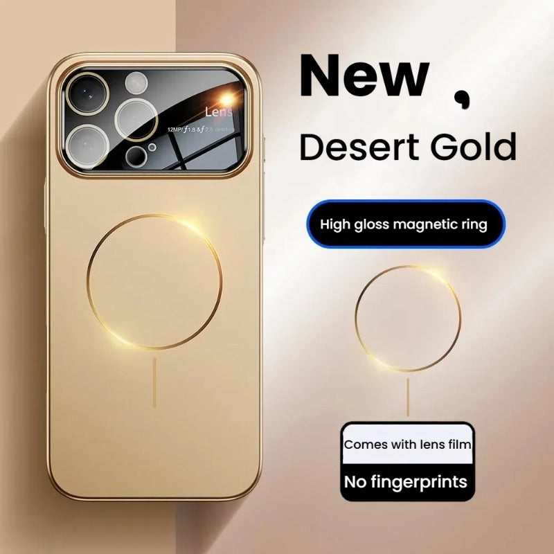 Magnetic Hard PC Lens Protector Phone Case For iPhone