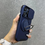 Luxury Heavy-Duty Rugged Armor Magnetic Bracket Case For iPhone