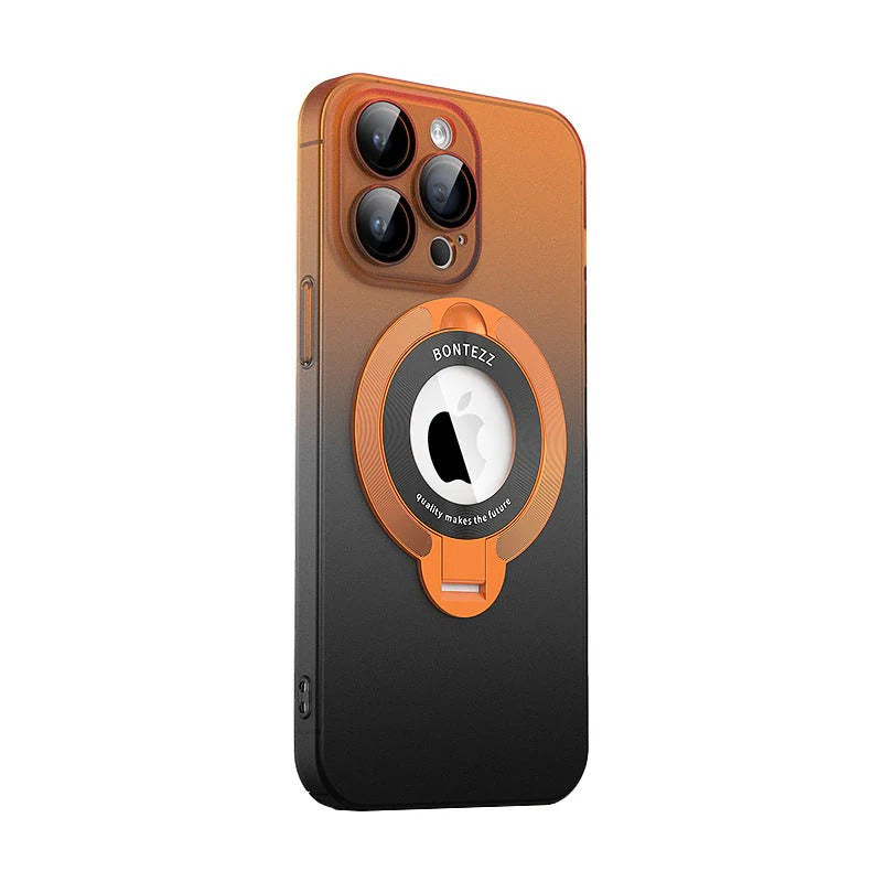 Gradient Color Magnetic Bracket Phone Case For iPhone