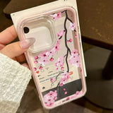 Candy Color Transparent Flower Soft Case For iPhone