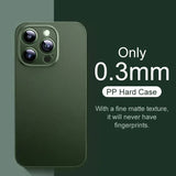 0.3mm Ultra Thin Clear Matte PP Hard Ultra Case for Iphone