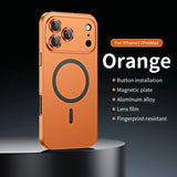Fashion Aluminum Metal Magnetic Glass Lens Backboard Case for iPhone