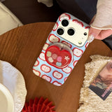 Red Apple Stand Magnetic Case for iPhone