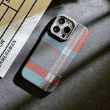 Relief Carbon Fiber Magnetic Lens Metal Protective Case for iPhone