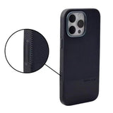 Color‑Block PC Leather Magnetic Anti‑Drop Case for iPhone