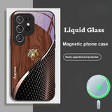 Golden Tiger Magnetic Liquid Glass Phone Case for Samsung
