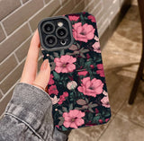 Pink Floral Striped Phone Case for IPhone