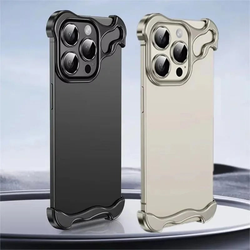 Luxury Shockproof Aluminum Alloy Borderless Phone Case For iPhone