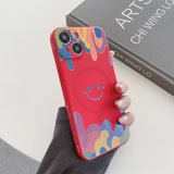 Silicone Graffiti Smile Magsafing Case for iPhone