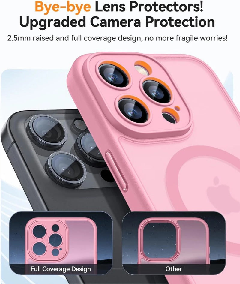 Luxury Transparent Candy Color Matte Magnetic Case For iPhone