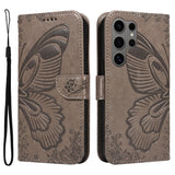 Leather Butterfly Flip Wallet Magnetic Shockproof Case for Samsung