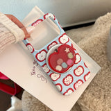 Red Apple Stand Magnetic Case for iPhone