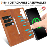 2 In 1 Wireless Charging Card Slot Flip Leather Case for Samsung