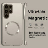 Thin Metallic Paint Borderless Magnetic Case For Samsung