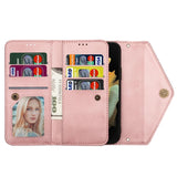 Wallet Multi-card Zipper Flip Leather Case For Samsung