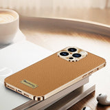 Premium Genuine Leather Shockproof Case for iPhone