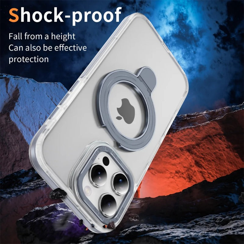 Luxury Clear Strong Magnetic Stand Phone Case For iPhone
