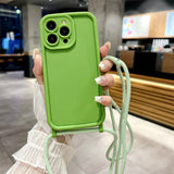 Crossbody Adjustable Lanyard Strap Rope Soft Phone Case for iPhone