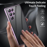 Magnetic Double Sided Tempered Glass Metal Frame Case For Samsung