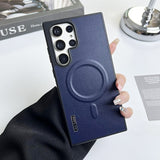 Luxury Matte Leather Magnetic Case For Samsung