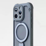 Magnetic Airbag Shockproof Matte Stand Phone Case for iPhone