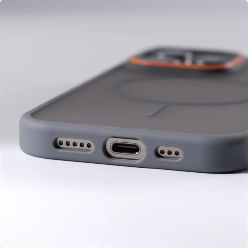 Luxury Matte Translucent Magnetic Case For iPhone