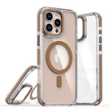 Two-Tone Transparent Magnetic Shockproof Phone Case for IPhone