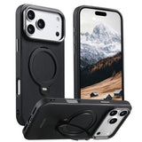 Leather Magnetic Charging Rotatable Kickstand Case for iPhone