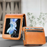 Business Leather Card Slots Wallet Case for Samsung Z Flip