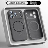 Magnetic Liquid Silicone Skin Feel Case for iPhone