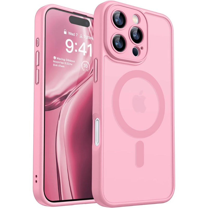 Luxury Transparent Candy Color Matte Magnetic Case For iPhone