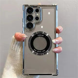 Plating Magnetic Wireless Charge Camera Case For Samsung