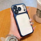 Frosted Translucent Plating Frame PC Phone Case for Iphone