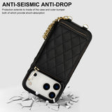 2‑in‑1 Magnetic Card Holder Leather Crossbody Case for iPhone