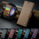 Business-Style Leather Flip Case for Samsung